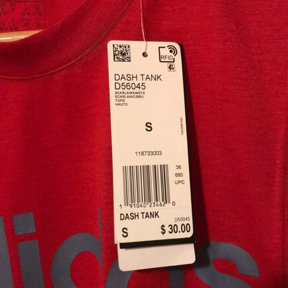 *SOLD* Red Adidas Tank Top - Picture 3 of 5